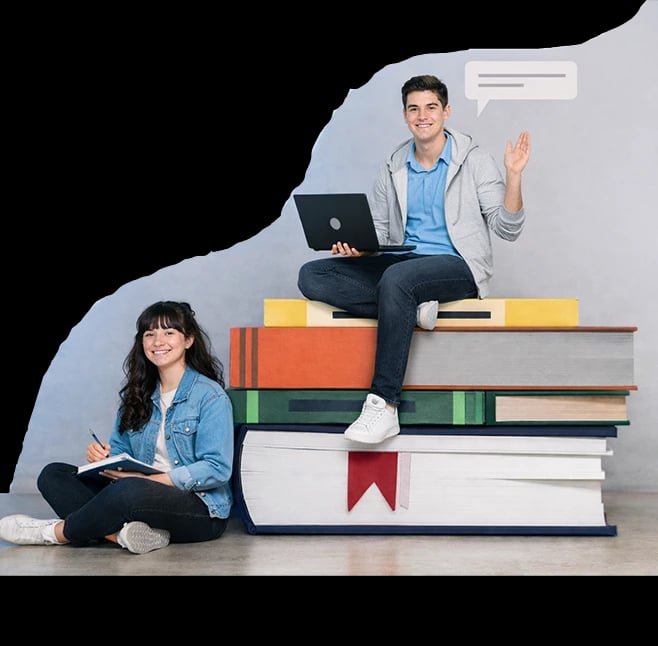 Students learning English online with English For All Academy - Interactive online English lessons